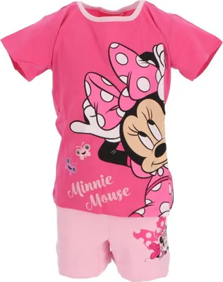 Immagine prodotto di Minnie Mouse Shortama - Pigiama e pigiama estivo per bambini in 100% cotone Rosa 3 anni