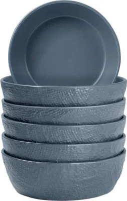 Productafbeelding van Famanu soepsets voor 6 personen - Elegant design, compact en stapelbaar - Blauw
