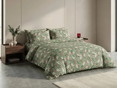 Obrázek produktu pro Flanelové povlečení PINEFLOR zelené 70x90 + 140x200