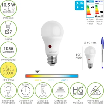 Produktbild von Maurer 19073225, 10,5 W, 90 W, E27, 1055 lm