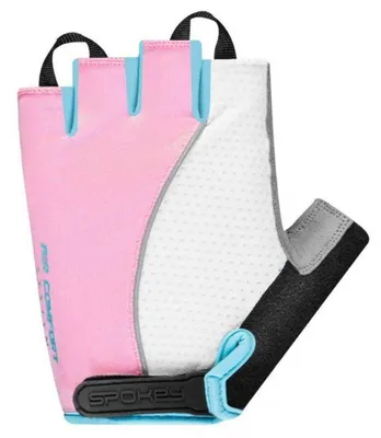 Image de Spokey - Gants de cyclisme « Piacenza » pour femmes PP11267 (M) (blanc/rose)