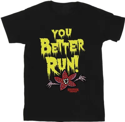 Produktbild von Netflix - "Stranger Things You Better Run" T-Shirt für Herren BI45836 (S) (Schwarz)