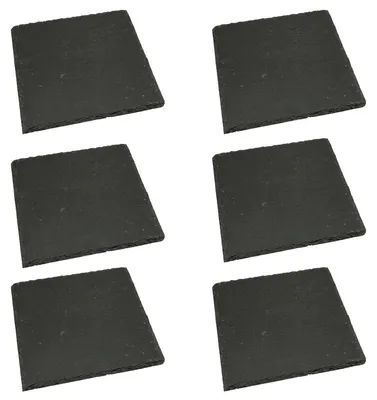 Immagine prodotto di Set di 6 piatti da portata in ardesia 20 x 20 cm