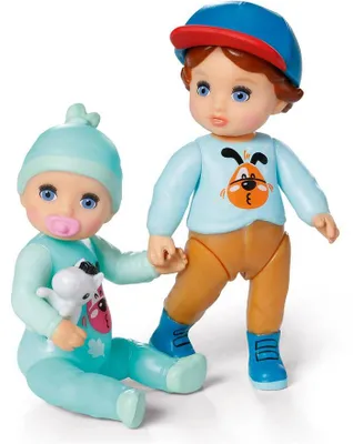 Produktbild von BABY born Minis Doppelpack mit Minis-Puppen Henry und Leon mit Farbwechseleffekt, Stickerbogen und Accessoires