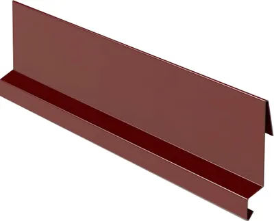 Produktbild von Überhangprofil Ortgangblech Br. 167 mm, 1 m, Lackiertes Zink, Stahlrot RAL 3009