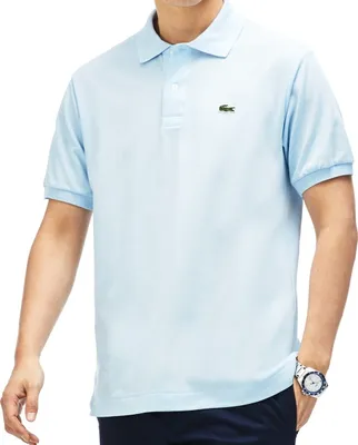 Produktbild von Lacoste Polo weite Passform hellblau einfarbig Baumwolle