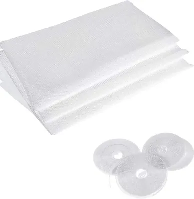 Produktbild von Insektenschutzgitter für Fenster, 3 Stück, 2,0 m x 1,5 m, mit 4 Rollen Klebeband, für Zuhause