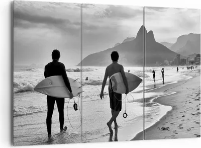 Produktbild von Bild auf Leinwand - Leinwandbild - Meer Welle Surfen - 165x110cm - Wand Bild - Wanddeko - Leinwanddruck - Bilder - Kunstdruck - Wanddekoration - Leinwand bilder - Wandkunst - CE165x110-3745