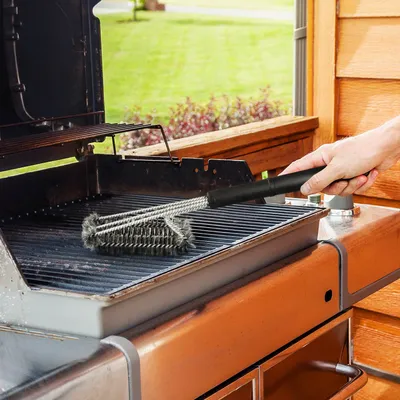 Produktbild von Dimono Profi Grillbürste BBQ Bürste für 360° Reinigung aus Edelstahl - Outdoor, Grill und Barbecue schneller reinigen