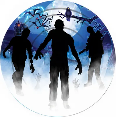 Produktbild von Zombie Party Pappteller 8 Stück für Halloween & Motto Party