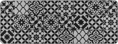Produktbild von Bodenmatte BIZANCIA Polyester 45x120cm schwarz/grau