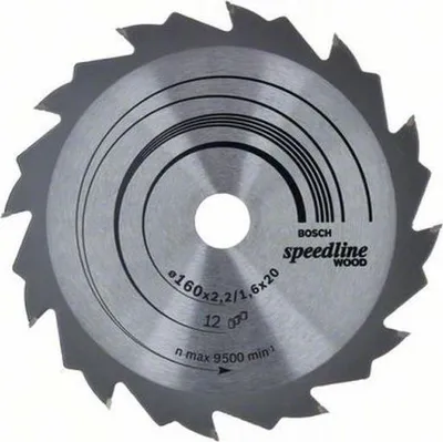 Obrázek produktu pro Pilový kotouč pro okružní pily Bosch Speedline Wood 160x20 mm Z 12