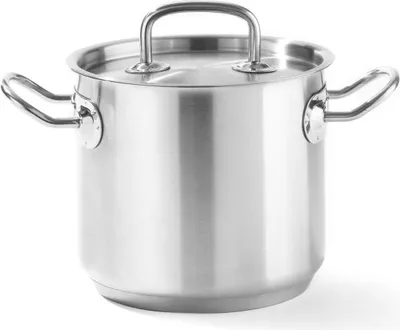 Productafbeelding van HENDI Groentepot met deksel, roestvrij staal, 160x140 mm, 2,8 liter, Kitchen Line
