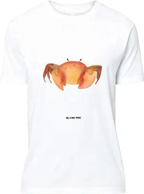Produktbild von Mr. & Mrs. Panda Größe XL T-Shirt Sternzeichen Krebs - Weiß - Geschenk, Shirt, Geburtstag Juli, Tshirt, mit Spruch, Meer, Krabbe, Krebse, Meerestier