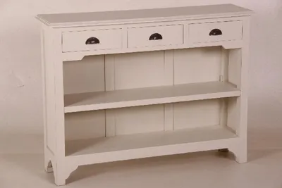 Obrázok produktu pre Konzolový stolík Casa Padrino vo vidieckom štýle s 3 zásuvkami biely - Shabby Chic nábytok