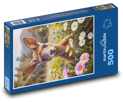 Obrázek produktu pro Puzzle 500 Klokan mezi květy - martinpuzzle