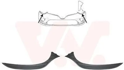 Produktbild von VAN WEZEL 4420580 Stoßstangen-Abdeckung Vorne Rechts Vorne Links für RENAULT Clio IV Schrägheck (BH) Clio IV Grandtour (KH) CLIO IV Kasten