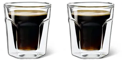 Doppelwandige Espressogläser 100 ml, 2er-Set, Borosilikatglas