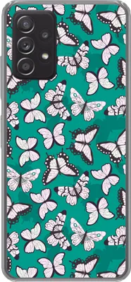 Produktbild von MuchoWow® Handyhülle Schutzhülle Hülle für Telefoonhoesje Samsung Galaxy A33 5G Mädchen - Schmetterling - Tiere - Muster - Mädchen - Kinder - Kinder Silikon Softcase Handy Hülle - Kartenhalter