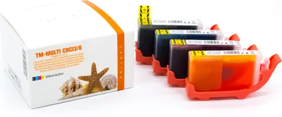 Produktbild von RainbowKit Tinte 4.3-BCI3BK-BCI6CMY kompatibel mit Canon BCI3BK-BCI6CMY