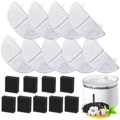 Produktbild von Ersatzfilter für Katzen-Trinkbrunnen 9+9 Stück, 2L, WF20/CF20, Aktivkohle