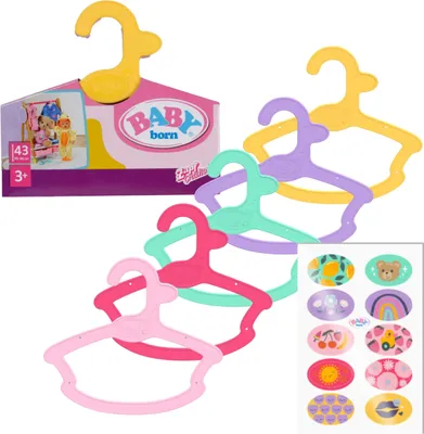 Zdjęcie produktu dla BABY born Hanger, 5 pack 43cm, Wieszak na ubrania dla lalek, 3 lat(a)