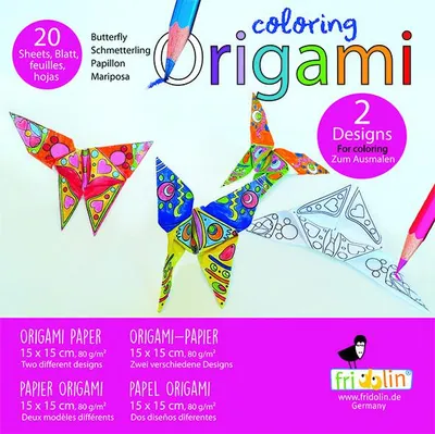 Immagine prodotto di Origami Farfalle da colorare, Fridolin