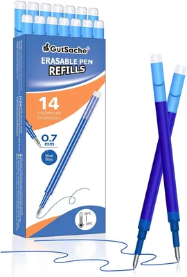 Productafbeelding van Eberhard Faber uitwisbare gelpenvullingen - Set van 14 - GutSache 0,7 mm - Blauw - Reservevullingen - Compatibel met pilot FriXion ball
