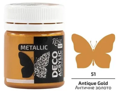 Obrázok produktu pre Akrylová farba na dekoráciu, metalická, 20 ml, ROSA Talent - 55, farba: medená