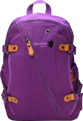Produktbild von ROOGU Land Turtle * Rucksack Damen 25l Stadt Schule Uni Arbeit Laptopfach Lila