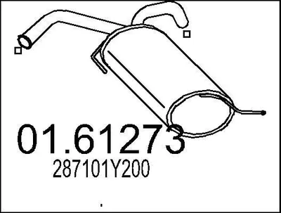 Produktbild von MTS 01.61273 Endschalldämpfer für KIA PICANTO (TA) Auspuff