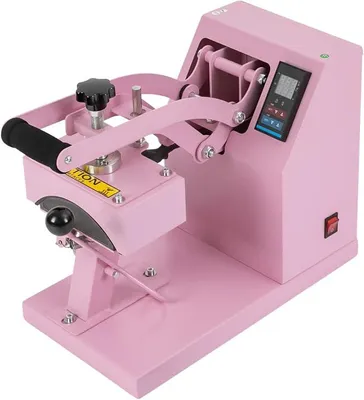Productafbeelding van Warmtepersmachine voor mutsen, persmachine voor hoeden en petten, 550 W, transferpersmachine voor mutsen en baseballpetten, digitale warmtepersmachine met temperatuurregeling van 0-200 ?, persapparaat voor textieldruk (roze)
