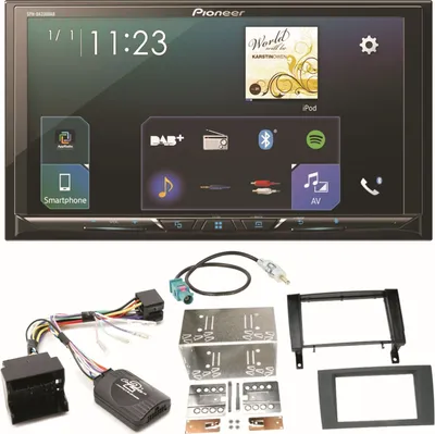 Produktbild von Pioneer SPH-DA230DAB Bluetooth Carplay Android Auto Einbauset für Mercedes SLK R171