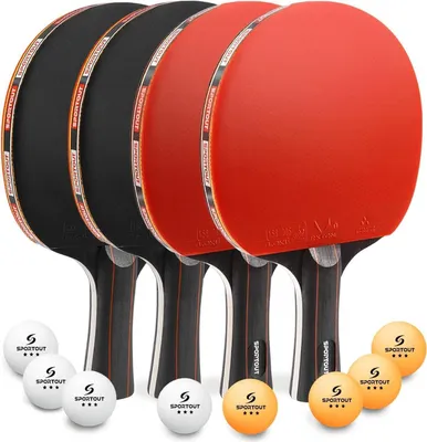 Produktbild von Tischtennisschläger Set Tischtenisch Set Profi Tischtennis-Schläger mit Tischtennisbälle Tasche für Indoor Outdoor Spiele