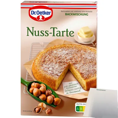 Produktbild von Dr. Oetker Backmischung für Nuss-Tarte (380g Packung) + usy Block