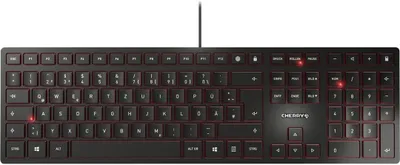 Produktbild von CHERRY KC 6000 Slim, Volle Größe (100%), Kabelgebunden, USB, QWERTY, Schwarz