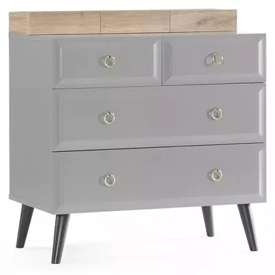 Produktbild von Kommode Schrank Kinder Zimmer Kommoden Holz Grau Modern Jugendzimmer