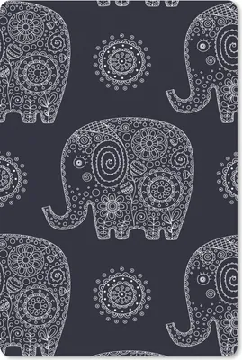 Produktbild von MuchoWow® Mauspad Mousepad Muster - Elefant - Blumen 40x60 cm - Mousepads - Maus Mat - Pad - Mausunterlage - Schreibtisch Accesoire