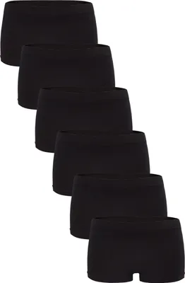 Produktbild von Fabio Farini - 6 Stück Damen Hipster Boxershorts - Frauen Unterhosen Slip Set Seamless angenehmes Tragegefühl ohne Seitliche Nähte