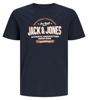 Immagine prodotto di Maglietta da bambino Jack & Jones Jjelogo, girocollo, 2 colori, motivo Noos Mni, colore blu navy
