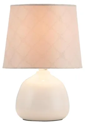 Zdjęcie produktu dla Lampa stołowa ceramiczna Ellie beżowa 1xE14x40W ceramika / gips wym:26x18x18cm IP20 Rabalux