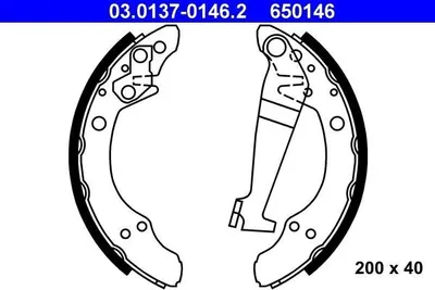 Produktbild von Ate Bremsbackensatz  03.0137-0146.2