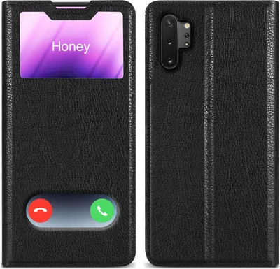Produktbild von Cadorabo Schutzhülle für Samsung Galaxy NOTE 10 PLUS Hülle in Schwarz Handyhülle Book Case Cover Etui