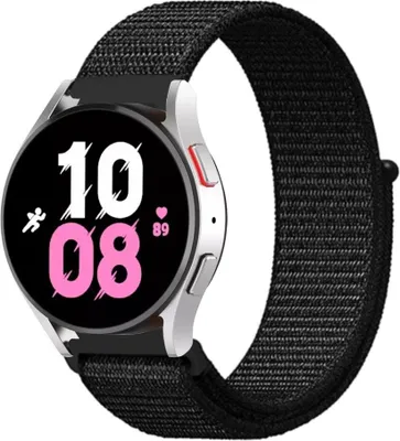 Produktbild von Strap-it Samsung Galaxy Watch 5 - 44mm Nylonarmband (Schwarz)