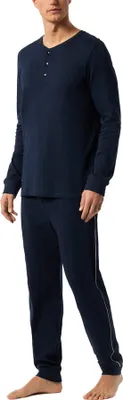 Produktbild von Schiesser Herren Schlafanzug lang ST dunkelblau 058