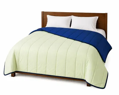 Image de Couette tempérée Bicolore Bleu / Vert - 2 personnes 220 x 240 - 12977-12
