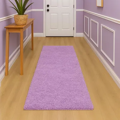 Produktbild von Shaggy Teppich in Flieder – moderner Hochflor für stilvolle Wohnräume Größe - 80 x 150 cm