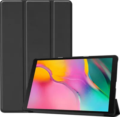 Produktbild von subtel Flip Cover Tablethülle für Samsung Galaxy Tab A 10.1 2019 (SM-T510 / SM-T515) Tablet Schutzhülle mit Ständer,Kunstleder schwarz Bookstyle Case Bumper Klapphülle faltbar - Touchpad Tasche Hülle