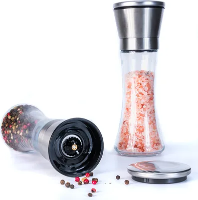 Produktbild von Salz- und Pfeffermühle mit Keramikmahlwerk (2er Set)  180 ml Behältervolumen