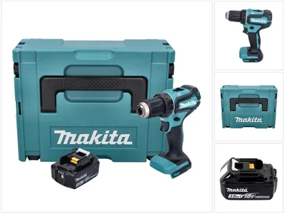 Zdjęcie produktu dla Makita DDF 485 F1J akumulatorowa wiertarko-wkrętarka 18 V 50 Nm bezszczotkowa + 1x akumulator 3,0 Ah + Makpac - bez ładowarki